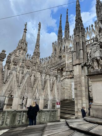 The amazing rooftop of the Milano Duomo