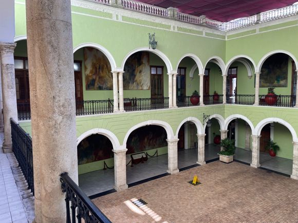 From the second floor.