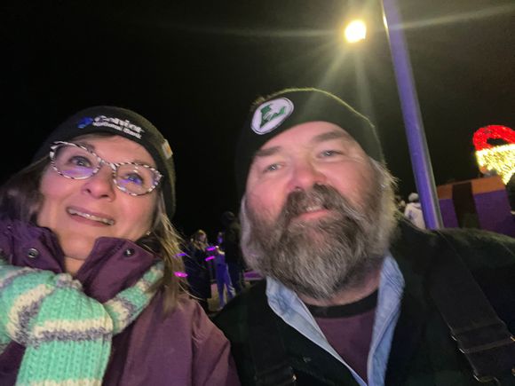 a couple of overdressed senior citizens.