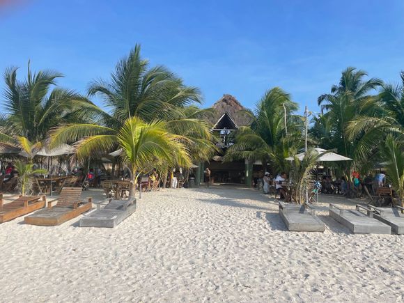 Looking back into La Palapa from the beach.