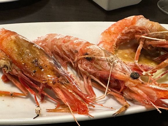 Wonderful, meaty red prawns from Andalucia