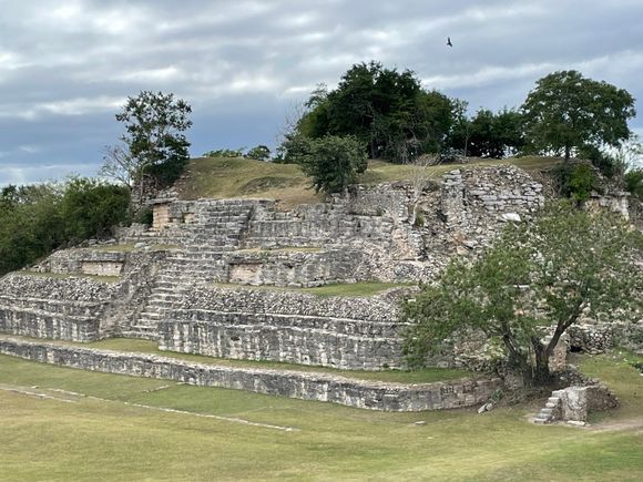One of the three structures we saw.  It reminded me of ruins we saw in Guatemala, because the trees are reclaiming their space.