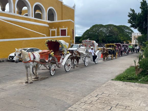Need a ride?  We saw a lot more Mexican tourists than gringos here, and they liked to take a carriage ride.