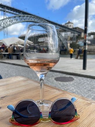 We actually got to sit outside for a drink on the river bank.