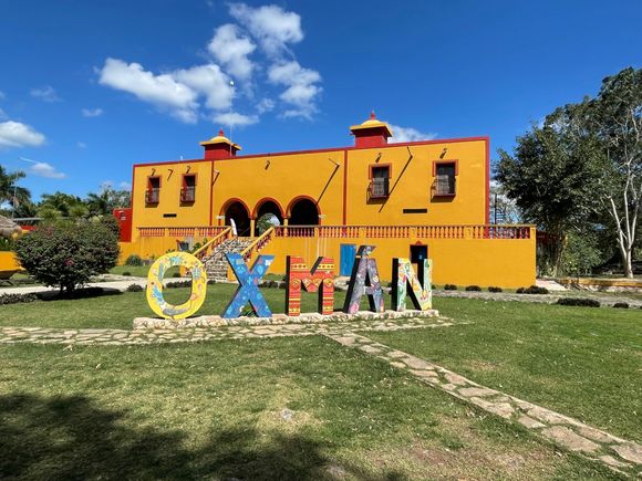 I'm not sure if this was really a hacienda, probably was, but there are a lot of buildings around the main building