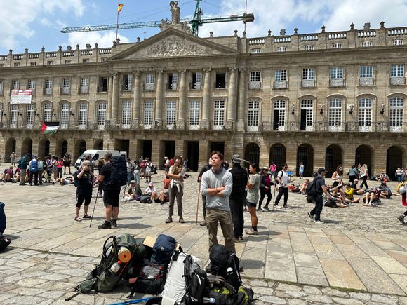 Seat of local government, the Palacio de Raxoi, acing the Cathedral