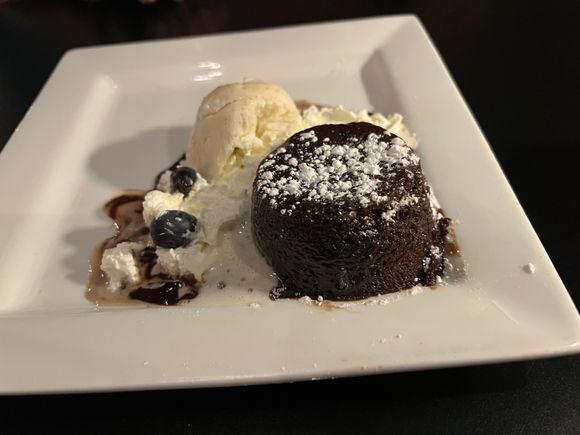 Mrs Z's lava cake was perhaps the best item we ordered.