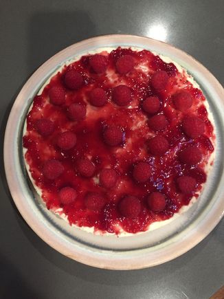 The cake!! DH made a very tasty raspberry cheesecake . 
Thank you everyone for the kind wishes