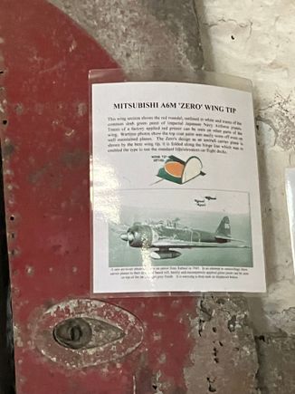 Description of Japanese plane remnants