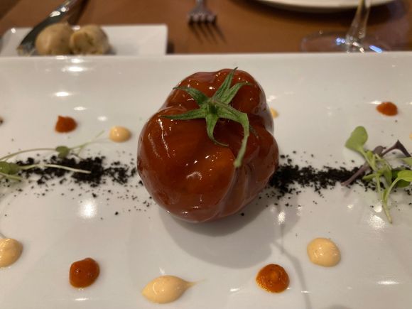Tuna stuffed tomato at dinner tonight
