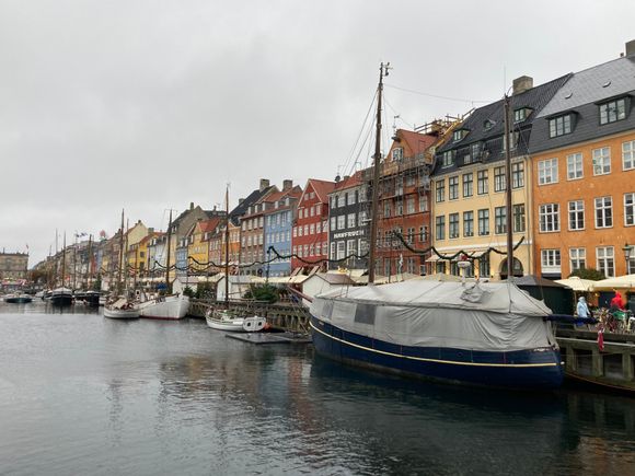 Nyhavn still pretty on a wet grey day