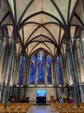 Trinity Chapel, which was actually the first chapel that was built.  The glass was beautiful but not old.