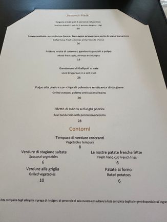 ART NOUVEAU CARTA; they also offer two tasting menus