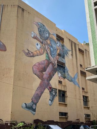 In the vicinity, not actually part of the Pier 2 Art Centre. Lots of art in the region