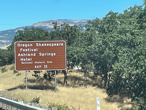 Ashland is famous for it's Shakespeare Festival