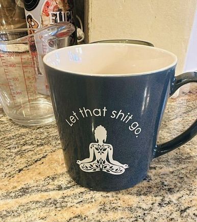 An appropriate mug for sipping chicken broth. 