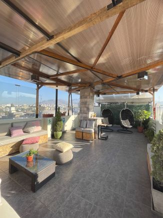 Roof top lounge is very nice in the morning 