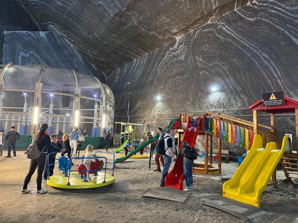 Children's playground in the salt mine