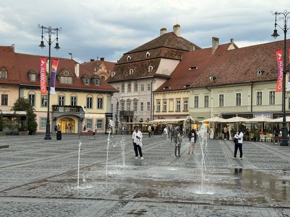 The fountain on Piata Mare