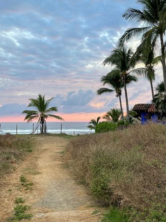 Almost there, one more dirt path before the beach