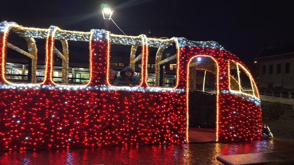 Light up Bernina express decoration.