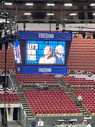The whole place emptied out in a flash at the end   thus an empty arena and me needing to get my butt to the shuttle bus line. 