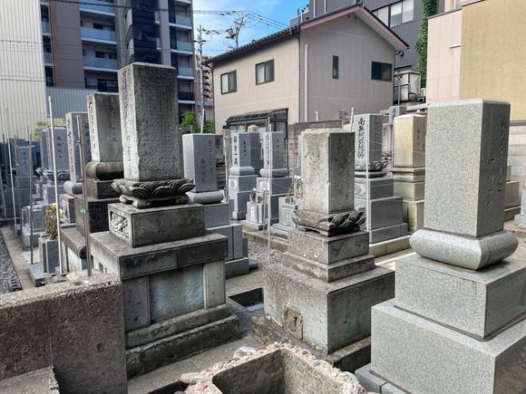 I saw this tiny cemetery next to a shrine, right in town