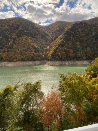 The sky changed frequently, from sun to rain and back, as we rode through the mountains 