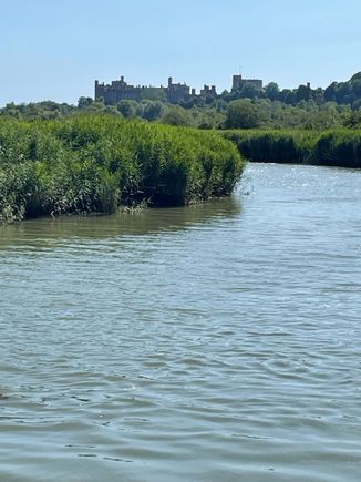 The castle view from the Black Rabbit 