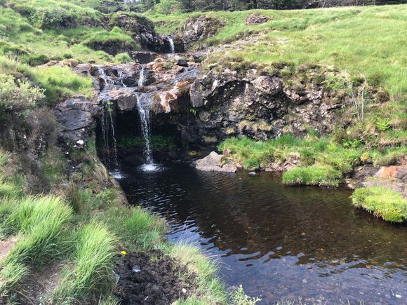 The first and largest pool you see on your walk