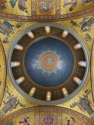 The tallest dome, which is a staggering 196’ high surrounded by 30’ tall windows.