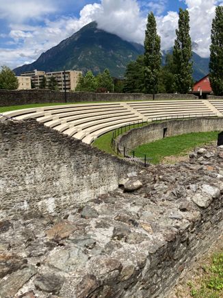 Matigny Roman amphitheater (in the summer they have lots of events there including movie nights)