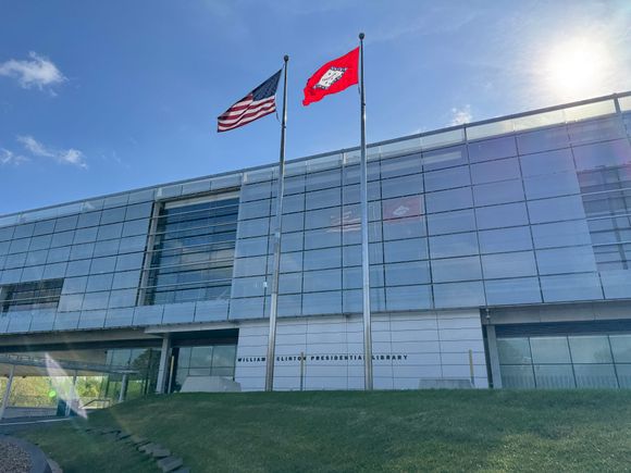 The front of the Clinton library