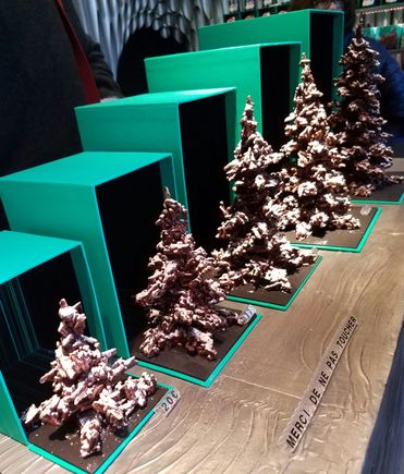 Chocolate trees at Patrick Roger, Paris.