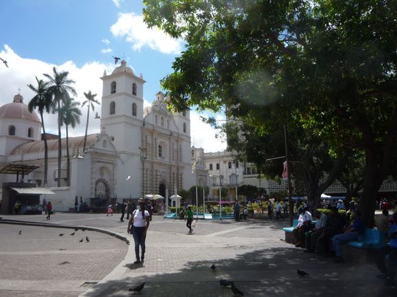 The San Miguel church and the central plaza, in the city's historic center.