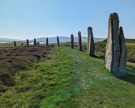 Walking around the inner grass area