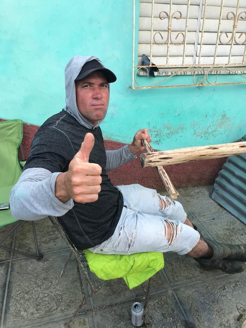 Yordani working tirelessly to turn that pig all day long when roasting it to perfection. My job was to make sure that he always had a new ice cold cerveza beside his chair. 