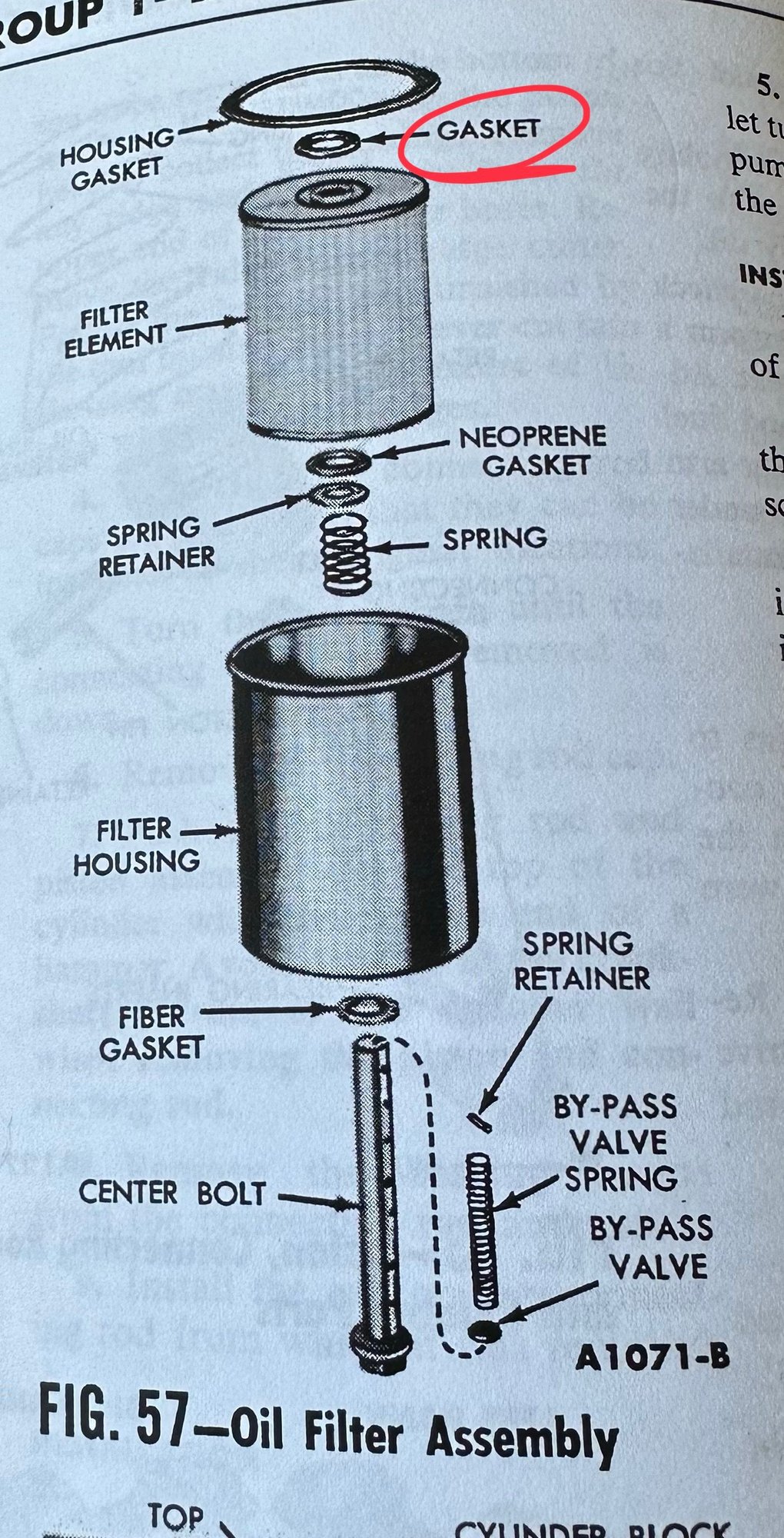 Oil Canister Filter Element Assembly 1962 Ford F100 292 Ford Truck