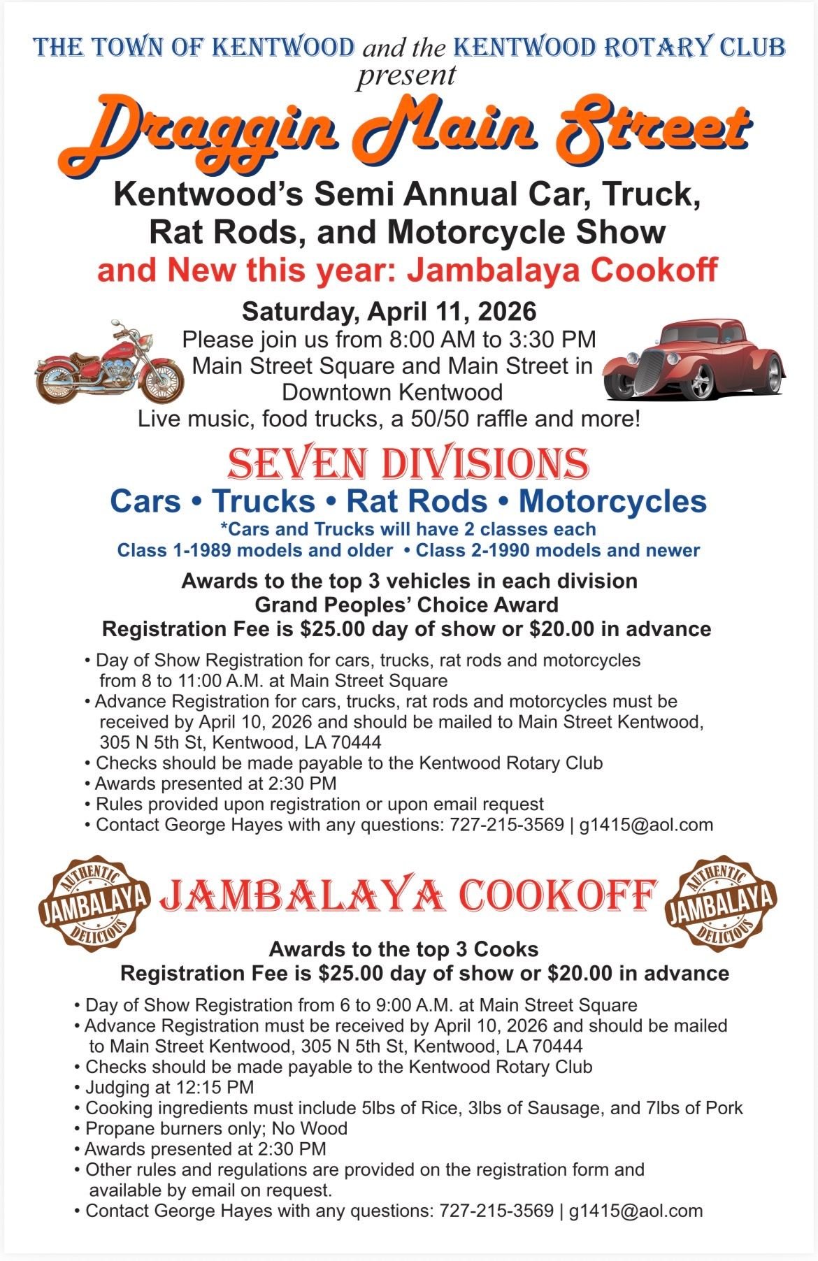 Right across the line in Kentwood, La., if anyone is interested. Look for me I�ll have the 57 F800 wedge body!