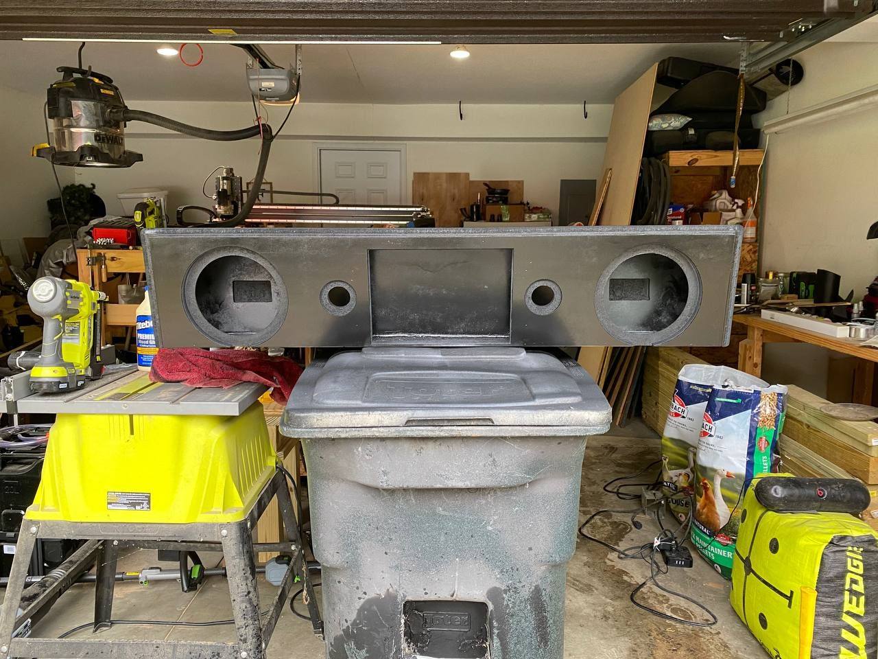 Yes, that's a shop vac mounted to my ceiling...