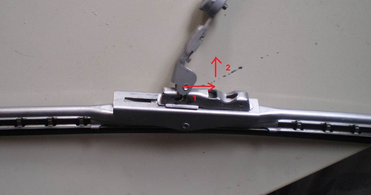 help /wiper blade removal from arm trico 33101 Ford Truck