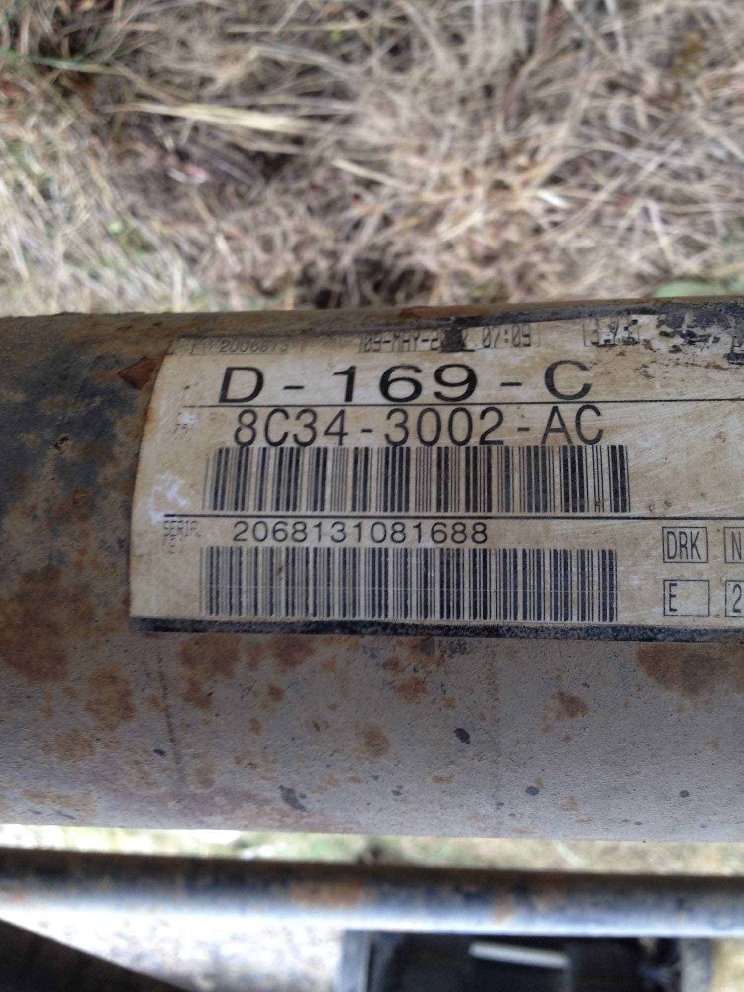 Identifying ford truck axle #2