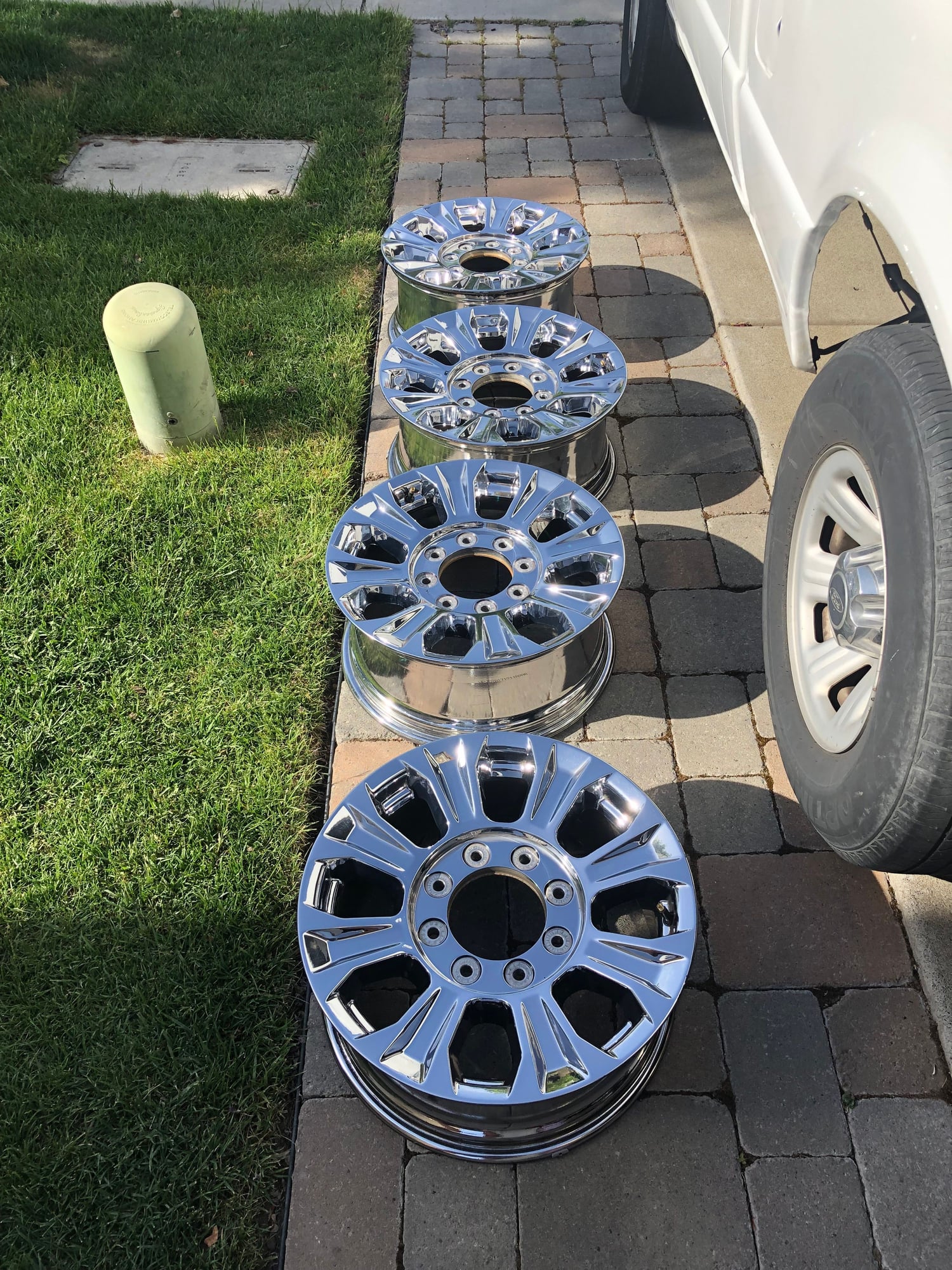 Wheels and Tires/Axles - 2018 Chrome 18" chrome F350 wheels - Used - All Years Ford 1 Ton Pickup - Lincoln, CA 95648, United States