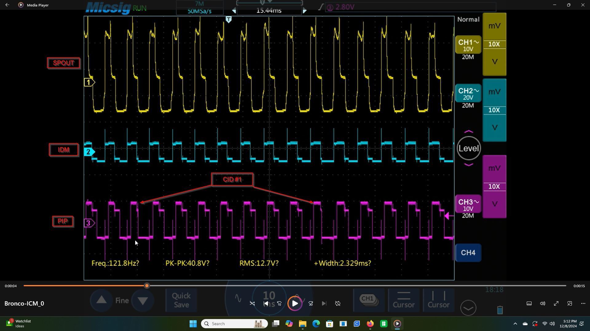 1998 Bronco ignition plots