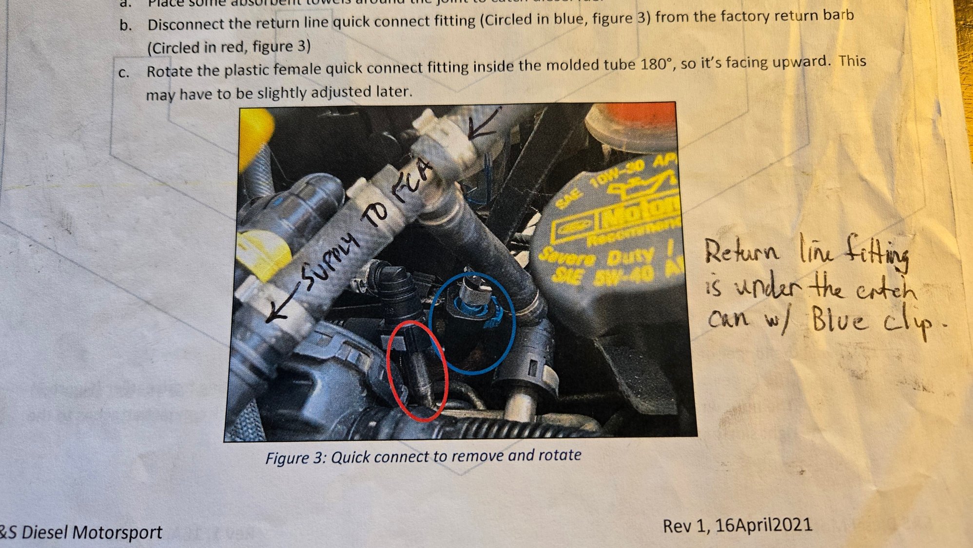 It's circled in blue. 