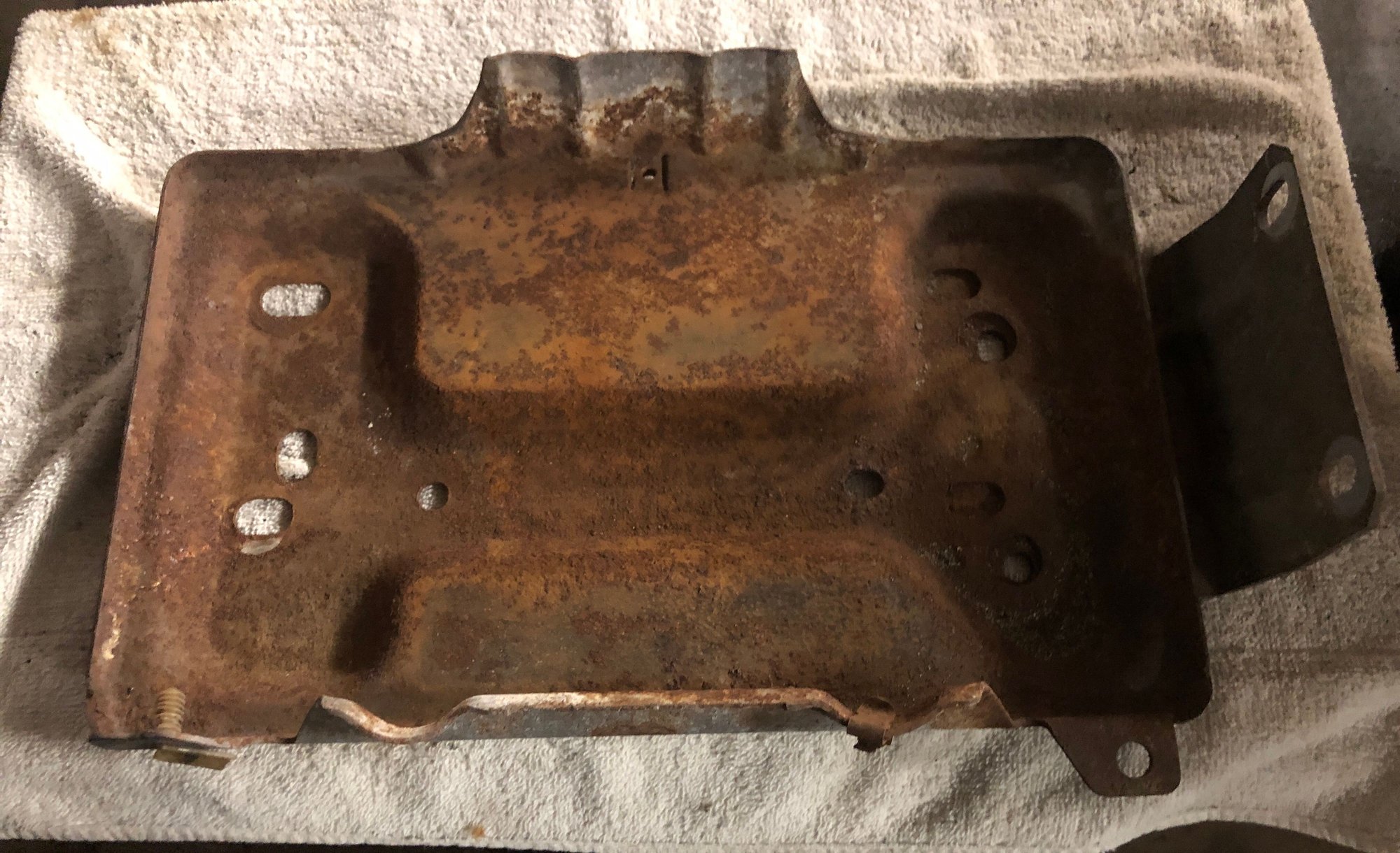 As purchased. Looks bad but all just surface rust with a little bit of pitting. 