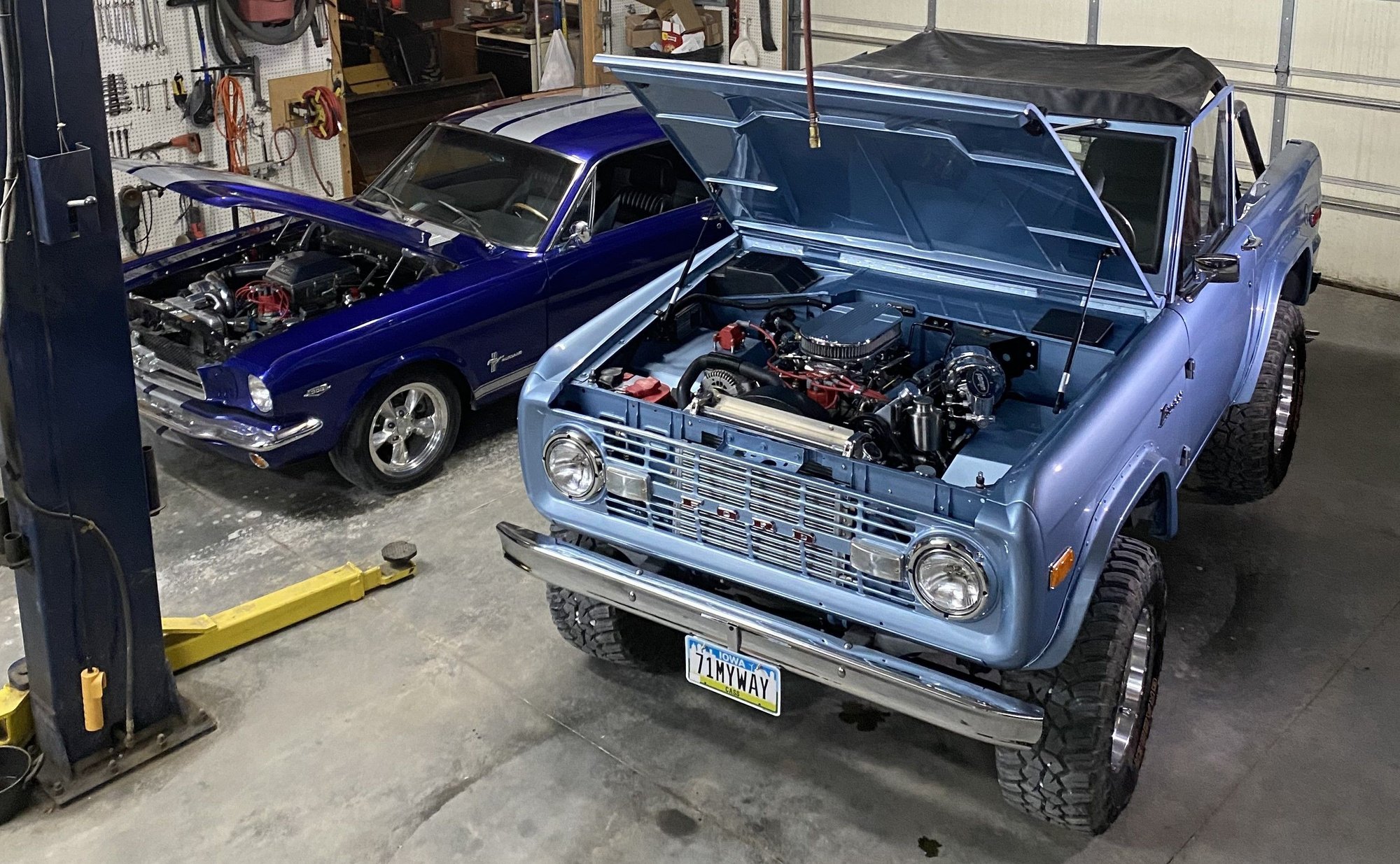 that is my 65 mustang next to the bronco.  I have had it for 40 years.