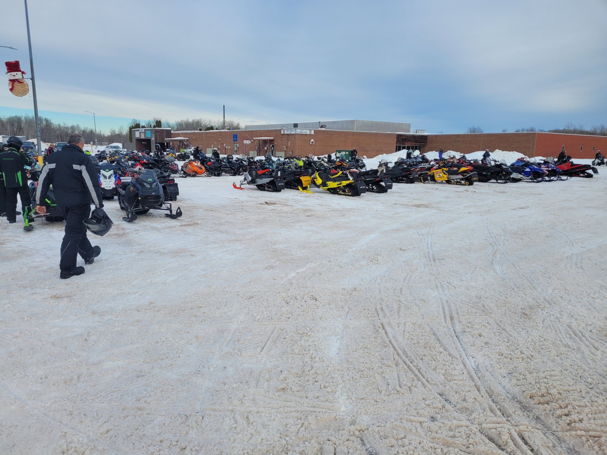 The parking lot. 