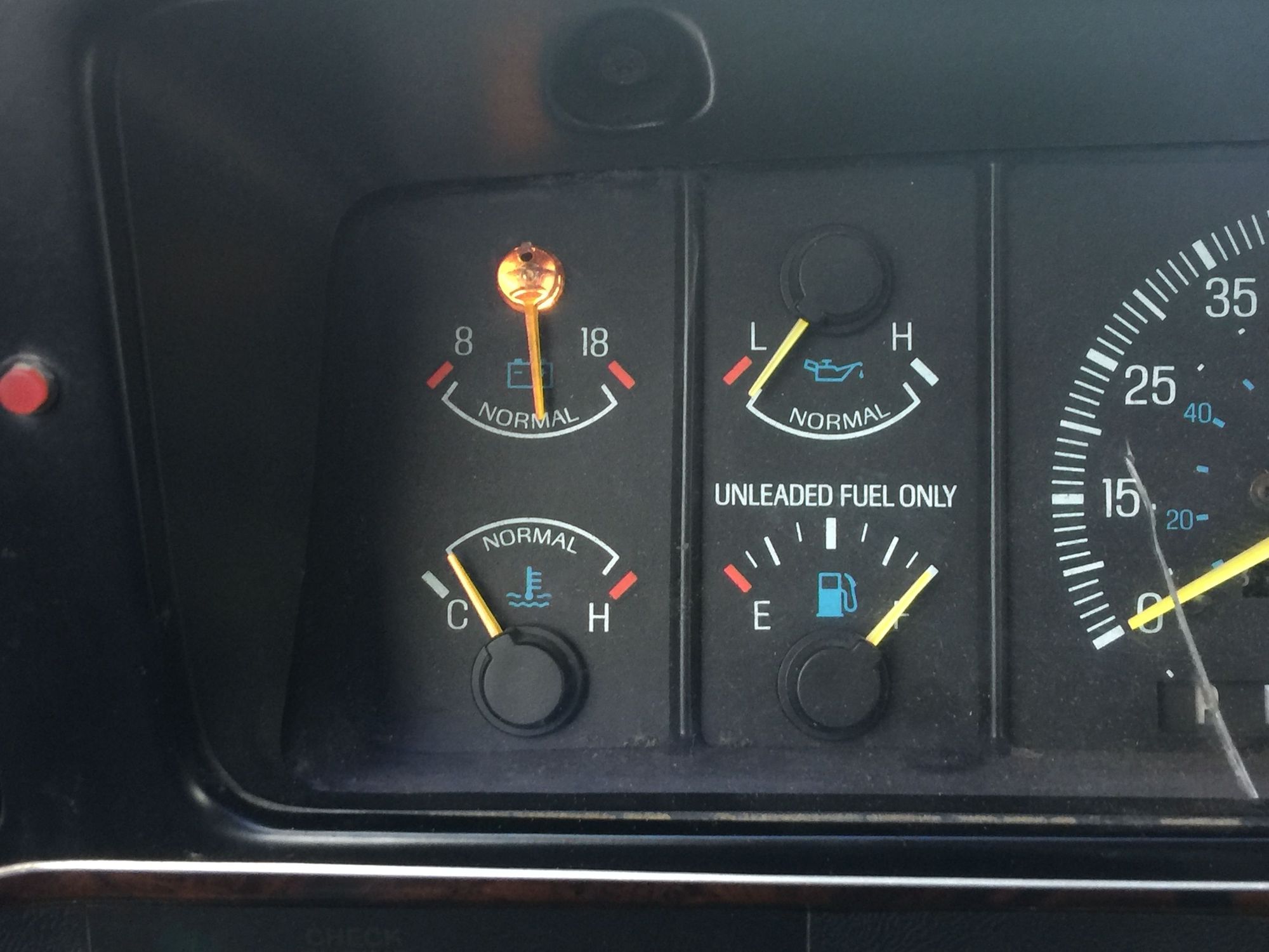1990 F250 w/ 460 temperature gauge stays on C (cold) Ford Truck