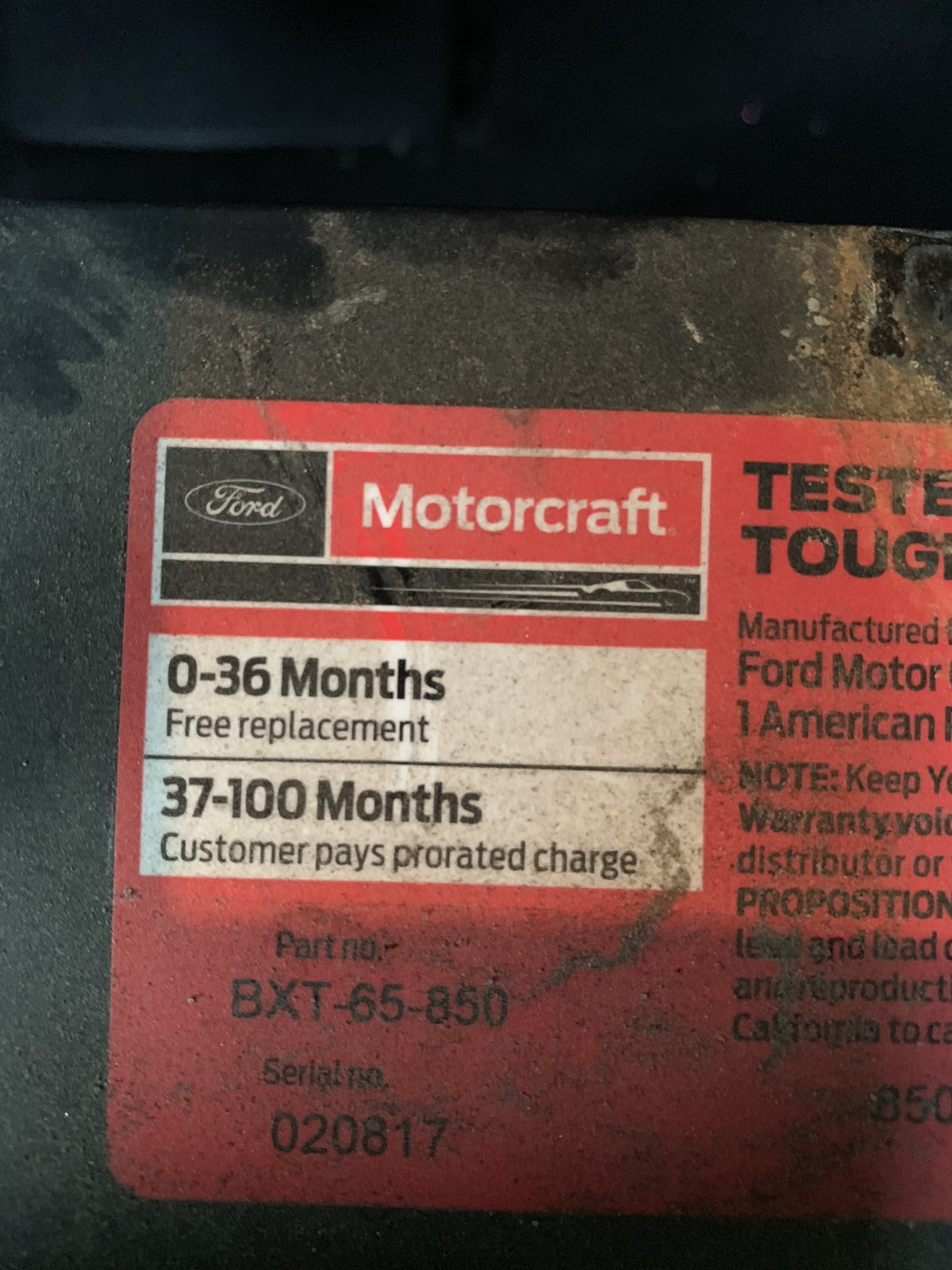 autocraft battery warranty